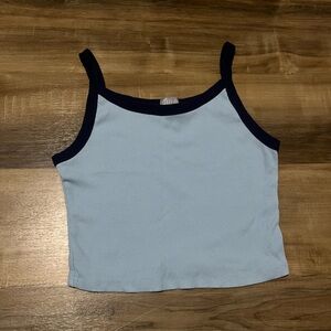 Tilly's Light Blue Camisole with Navy Accents